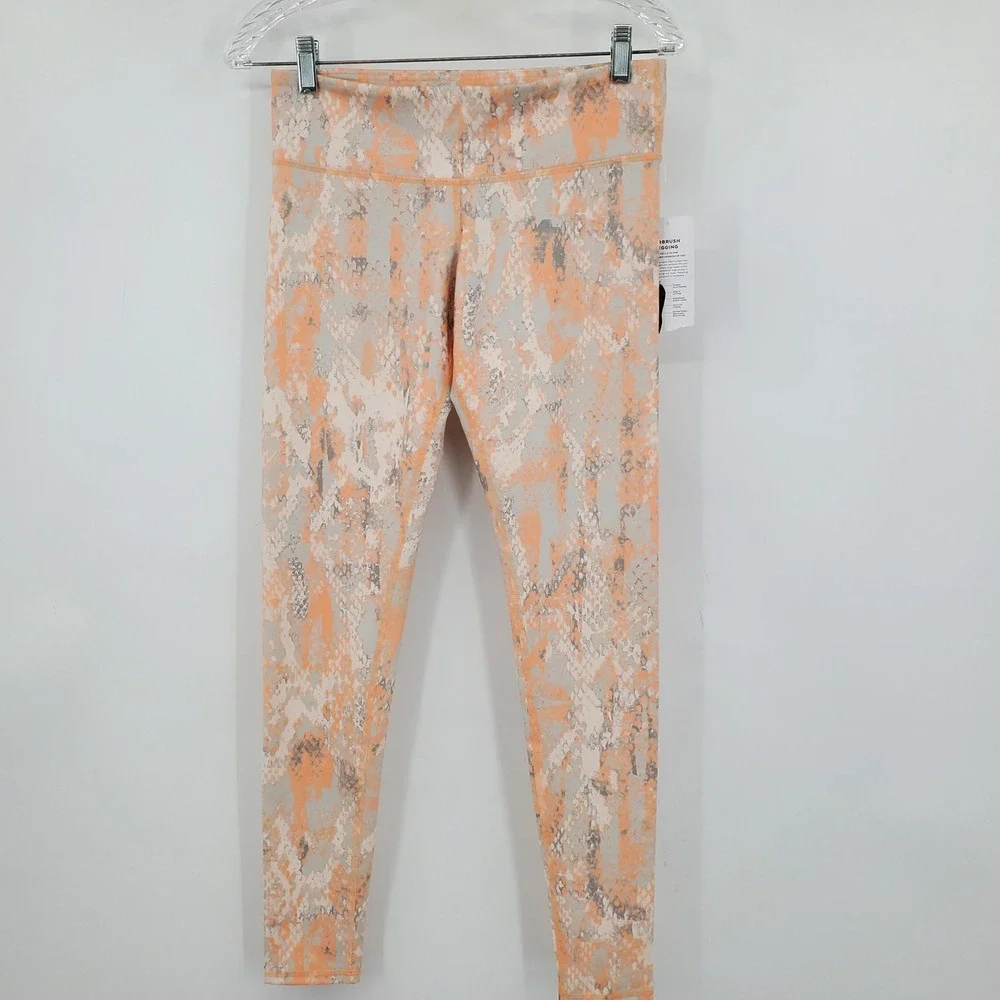 NWT Alo Yoga Airbrush Legging Peach Grey Snakeskin Print High Waist Activewear
